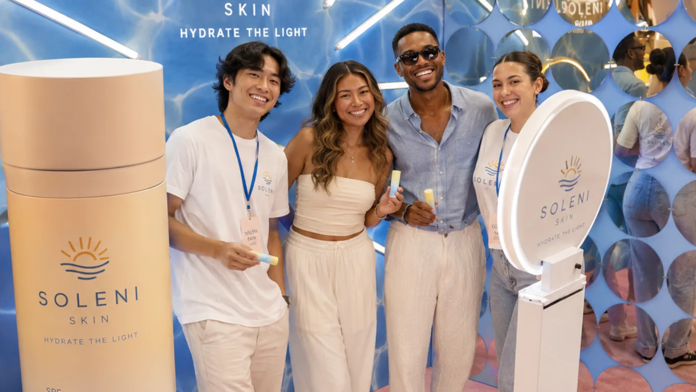 Soleni Skin experiential content capture activation