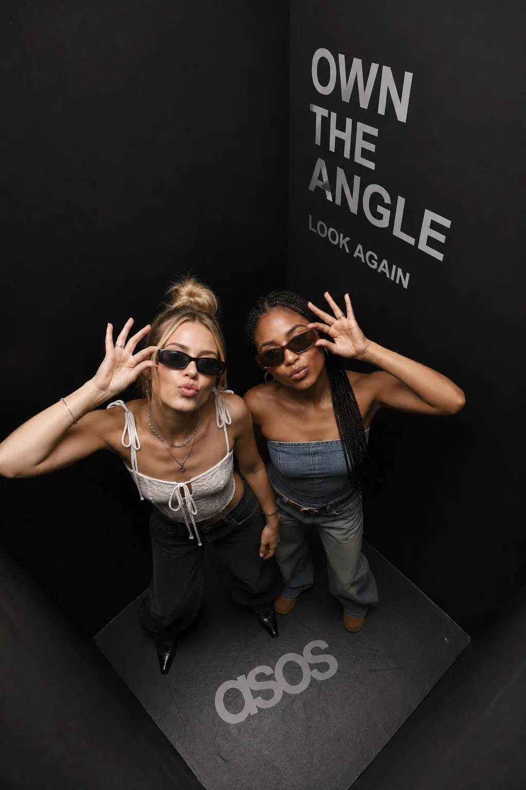 Branded photo booth at ASOS Own the Angle activation