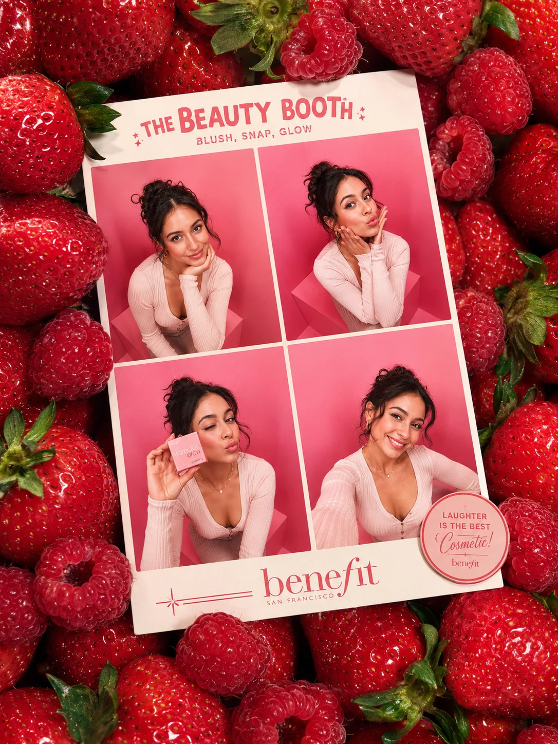 Branded photo strip from Benefit beauty booth